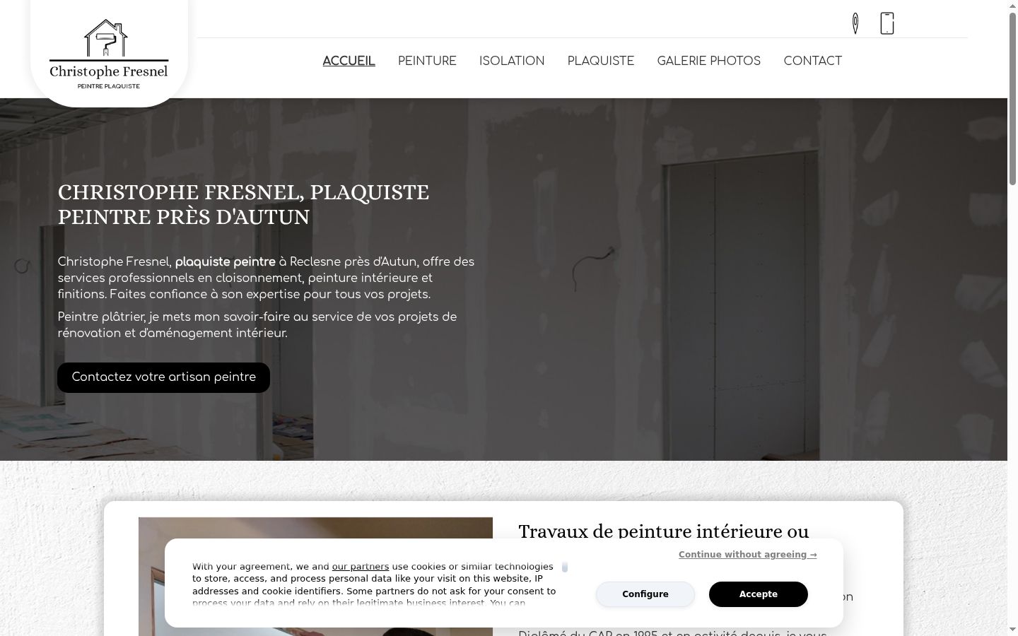 Screenshot tal-banner tal-kunsens muri qabel kwalunkwe interazzjoni