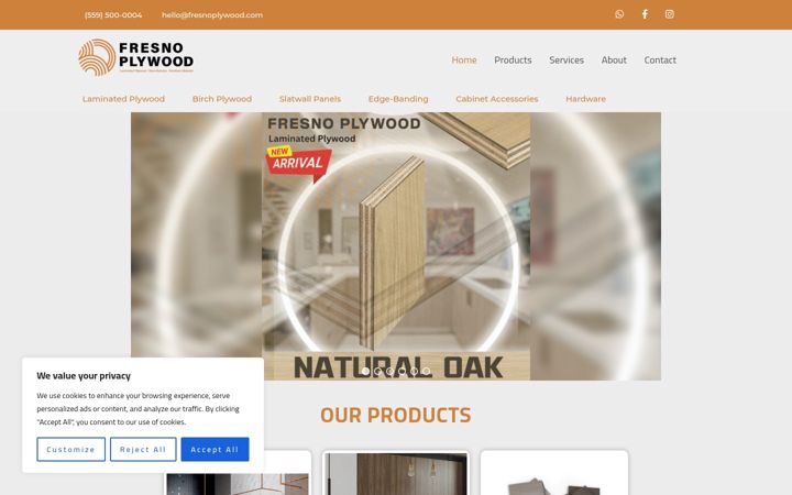 Screenshot of fresnoplywood.com