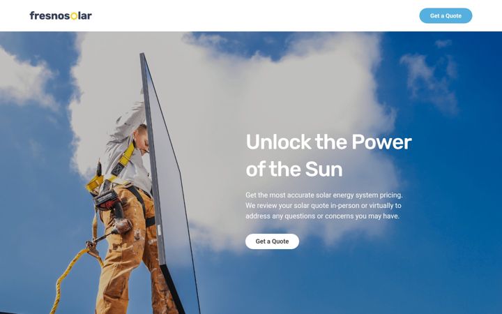 Screenshot of fresnosolarcompany.com