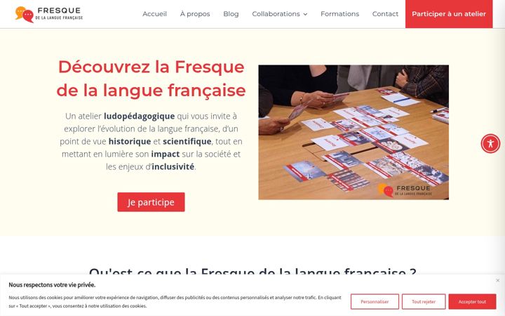 Screenshot of fresquedelalanguefrancaise.org