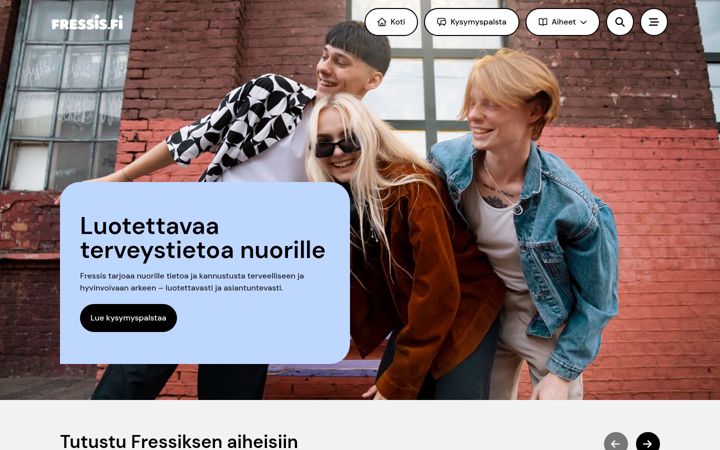 Captură de ecran a fressis.fi