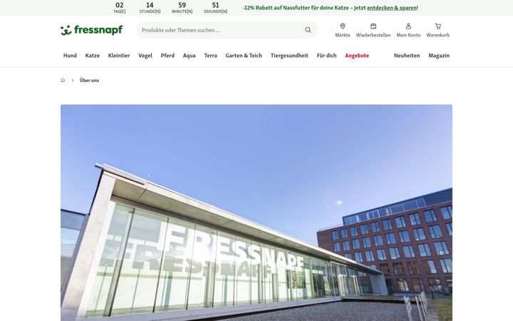 Ekrano kopija fressnapf.com