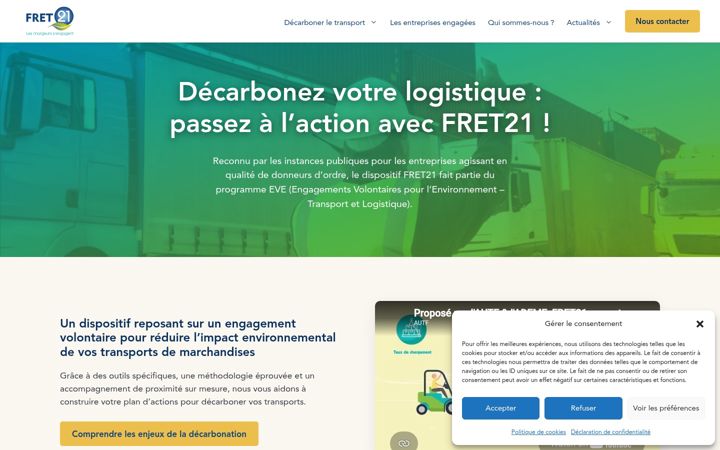 Screenshot of fret21.eu