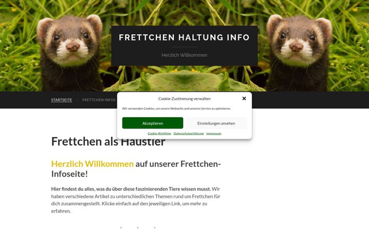 Screenshot of frettchen-haltung-info.de