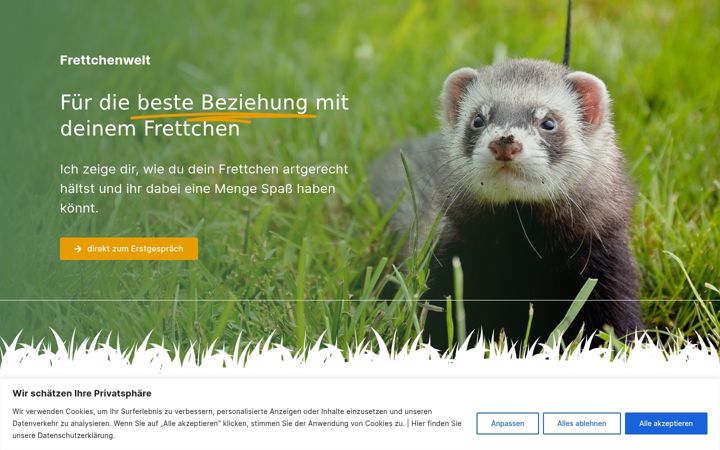 Screenshot of frettchenwelt.de