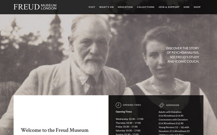 Screenshot von freud.org.uk