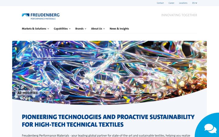 Screenshot of freudenberg-pm.com