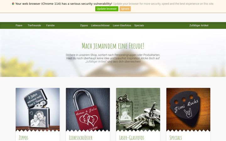 Screenshot of freudenschmiede.com