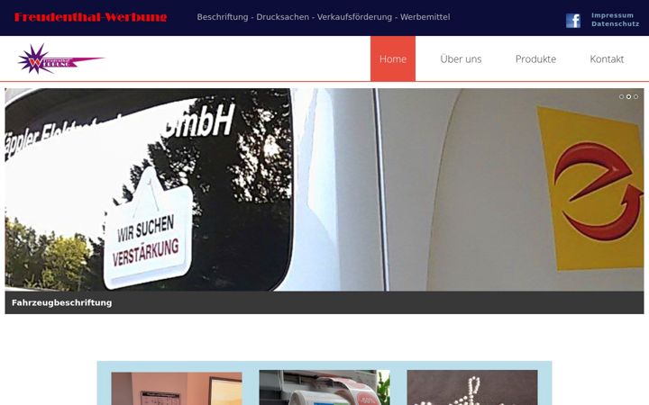 Screenshot of freudenthal-werbung.de