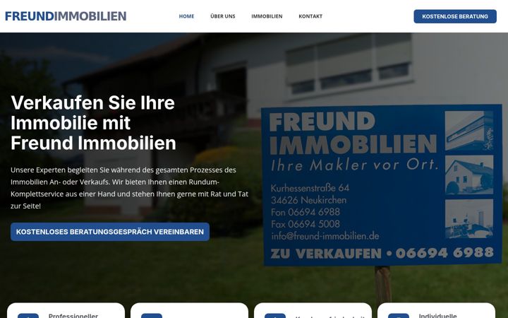 Screenshot of freund-immobilien.de
