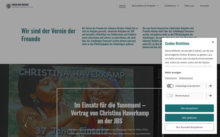 Screenshot of freunde-der-jbs.de