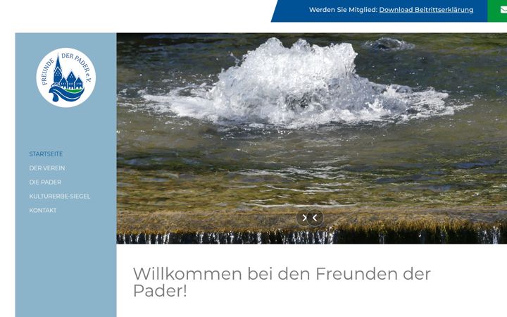 Posnetek zaslona freunde-der-pader.de