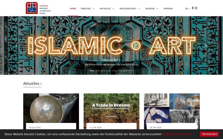 Screenshot of freunde-islamische-kunst-pergamonmuseum.de