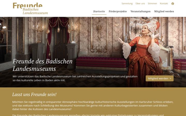 Screenshot of freunde-landesmuseum.de
