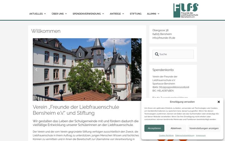 Ekrānuzņēmums no freunde-lfs.de