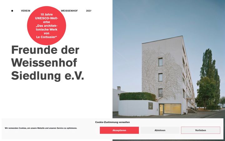Screenshot of freunde-weissenhof.de