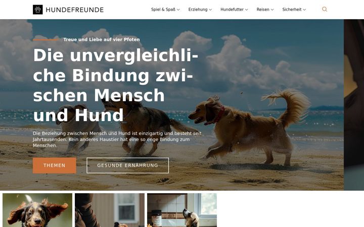 Screenshot of freundeaufvierpfoten.com