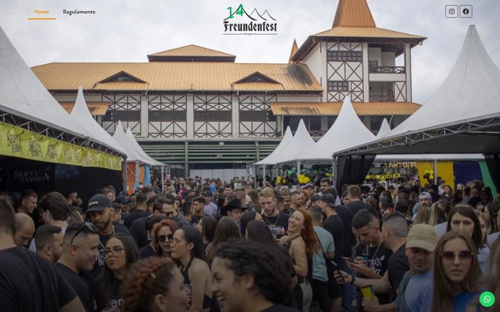 Captura de ecrã de freundenfest.com.br