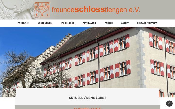 Screenshot of freundeschlosstiengen.de