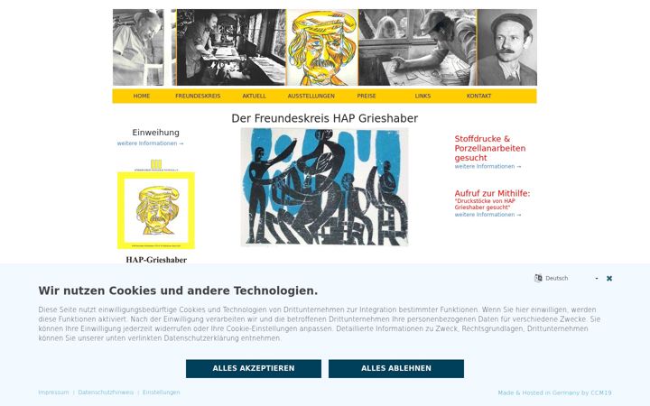 Screenshot of freundeskreis-hap-grieshaber.de