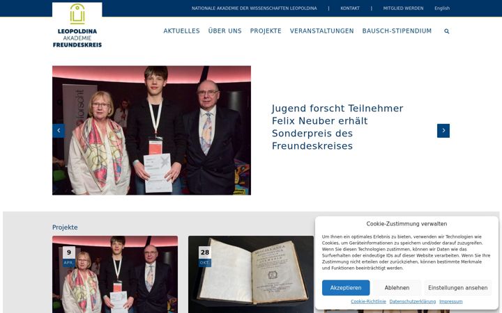Screenshot of freundeskreis-leopoldina.de