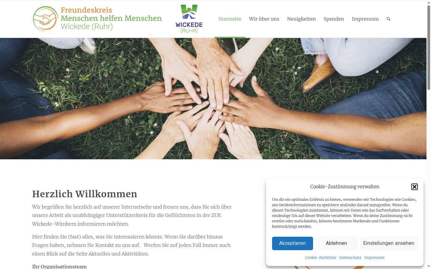 Screenshot tal-banner tal-kunsens muri qabel kwalunkwe interazzjoni