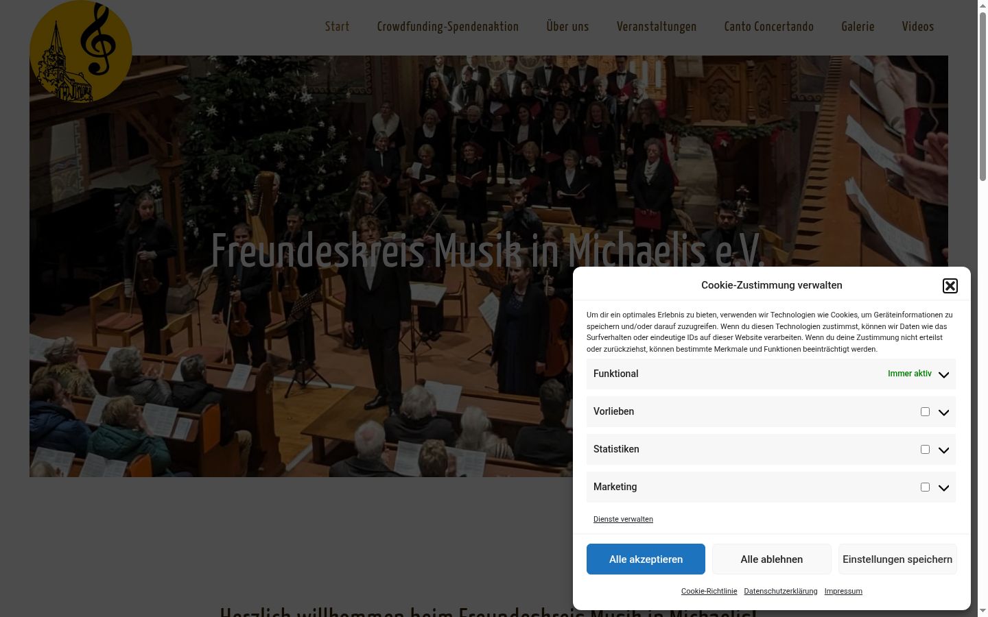 Zrzut ekranu banera zgody wyświetlanego przed jakąkolwiek interakcją