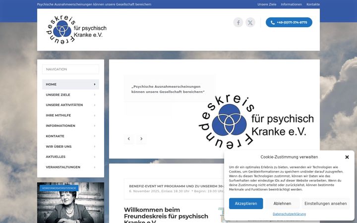 Posnetek zaslona freundeskreis-psychisch-kranke.de