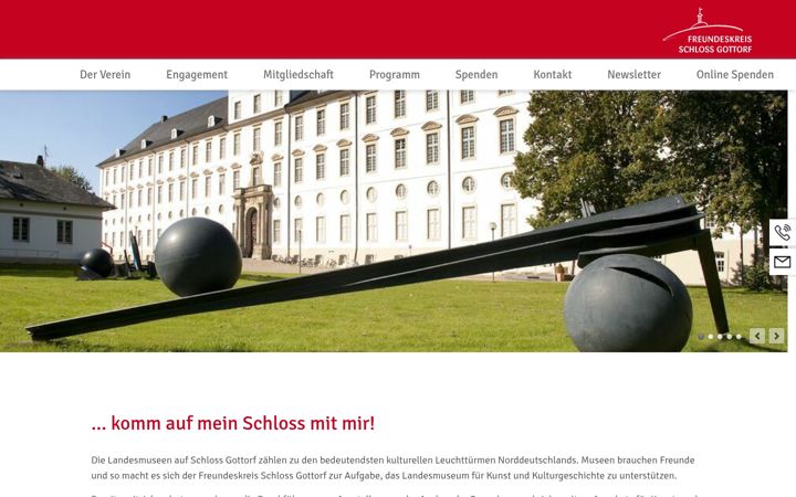 Screenshot of freundeskreis-schloss-gottorf.de