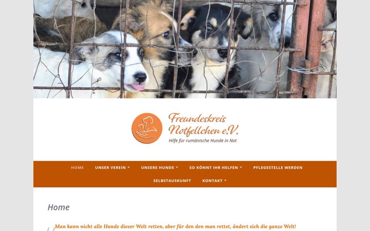 Screenshot of freundeskreisnotfellchen.org