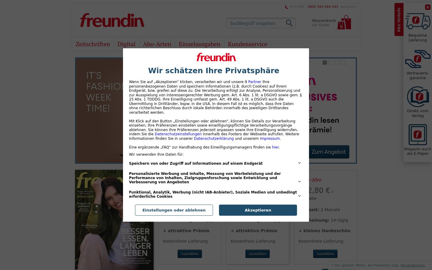 Zrzut ekranu banera zgody wyświetlanego przed jakąkolwiek interakcją