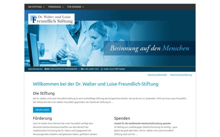 Screenshot of freundlich-stiftung.de