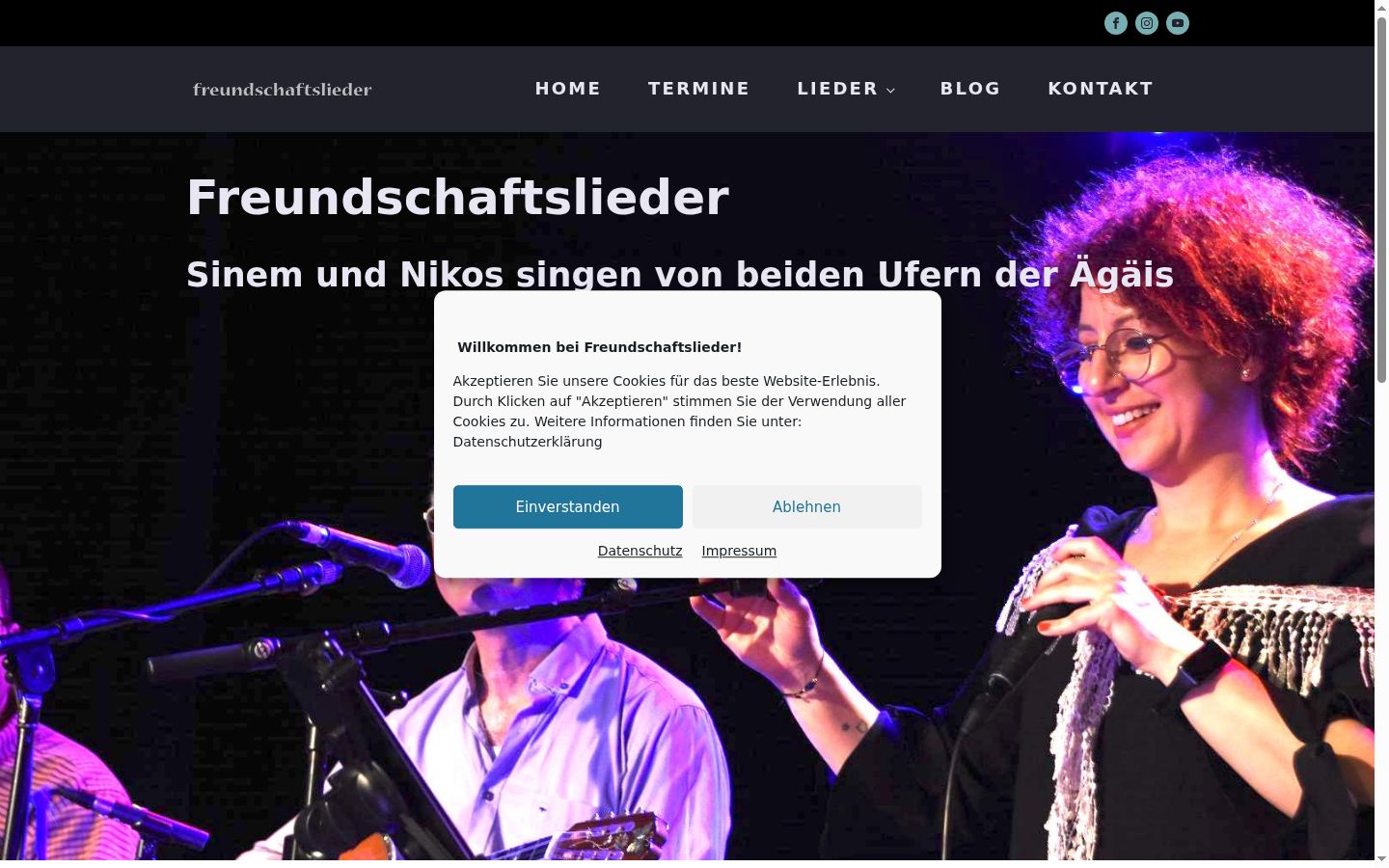 Screenshot tal-banner tal-kunsens muri qabel kwalunkwe interazzjoni