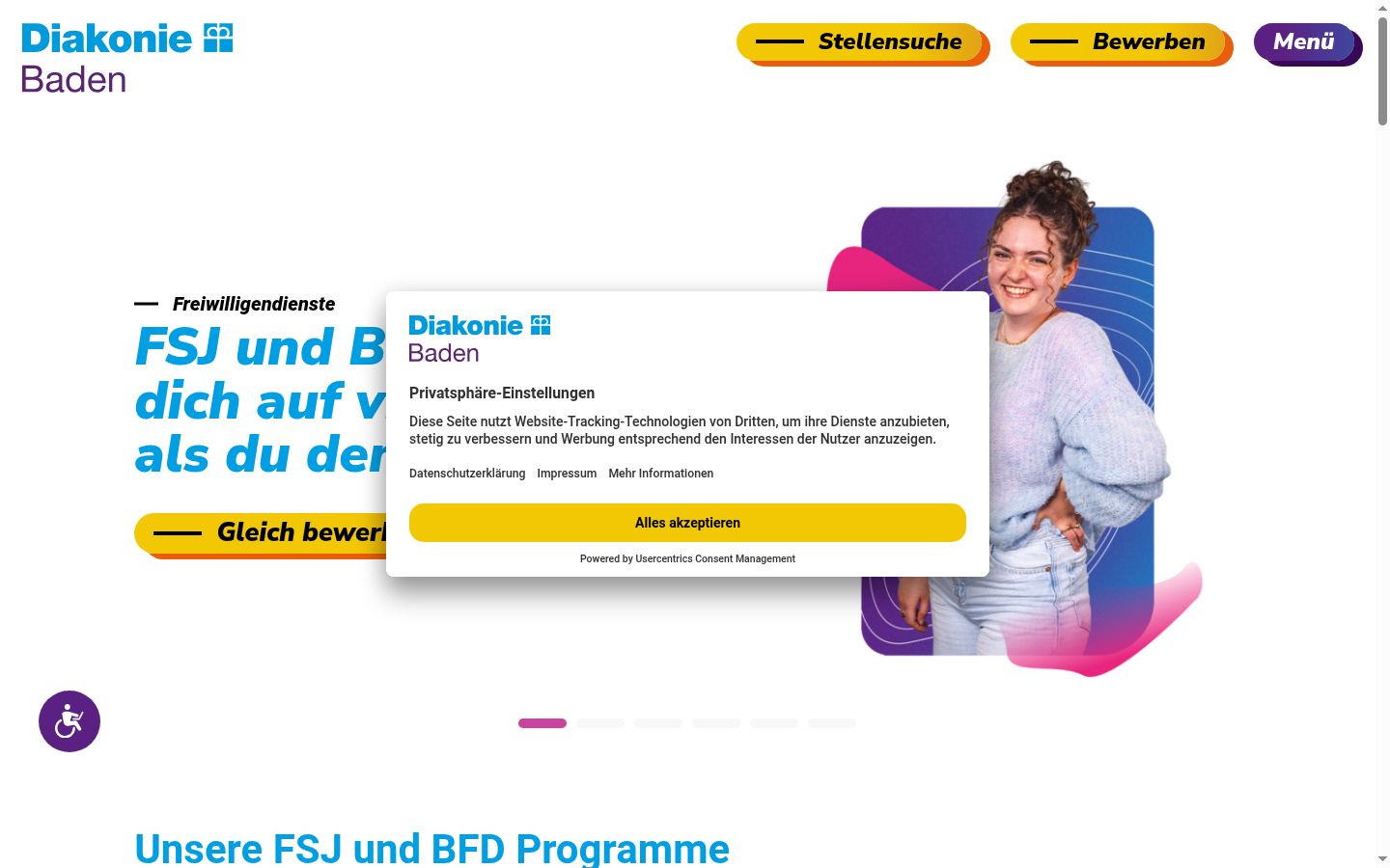 Sutikimo reklamjuostės, rodytos prieš bet kokią sąveiką, ekrano kopija