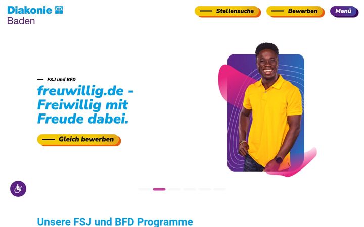 Posnetek zaslona freuwillig.de