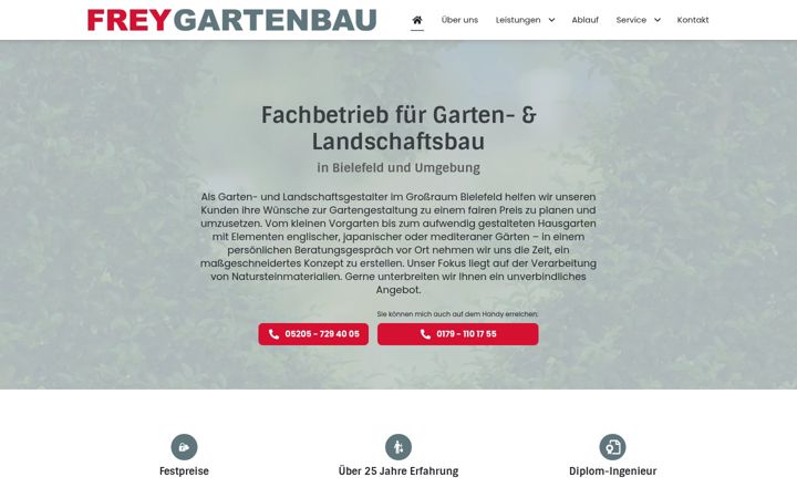 Screenshot of frey-gartenbau.com