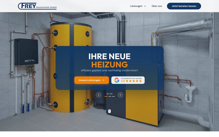 Screenshot of frey-haustechnik.de