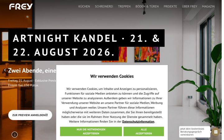 Screenshot of frey-kandel.de