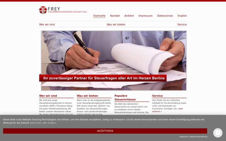 Screenshot of frey-steuerberatung.de