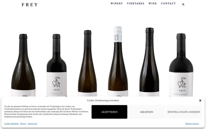 Screenshot of frey-wines.com