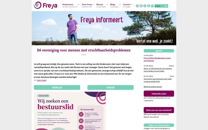 Screenshot of freya.nl