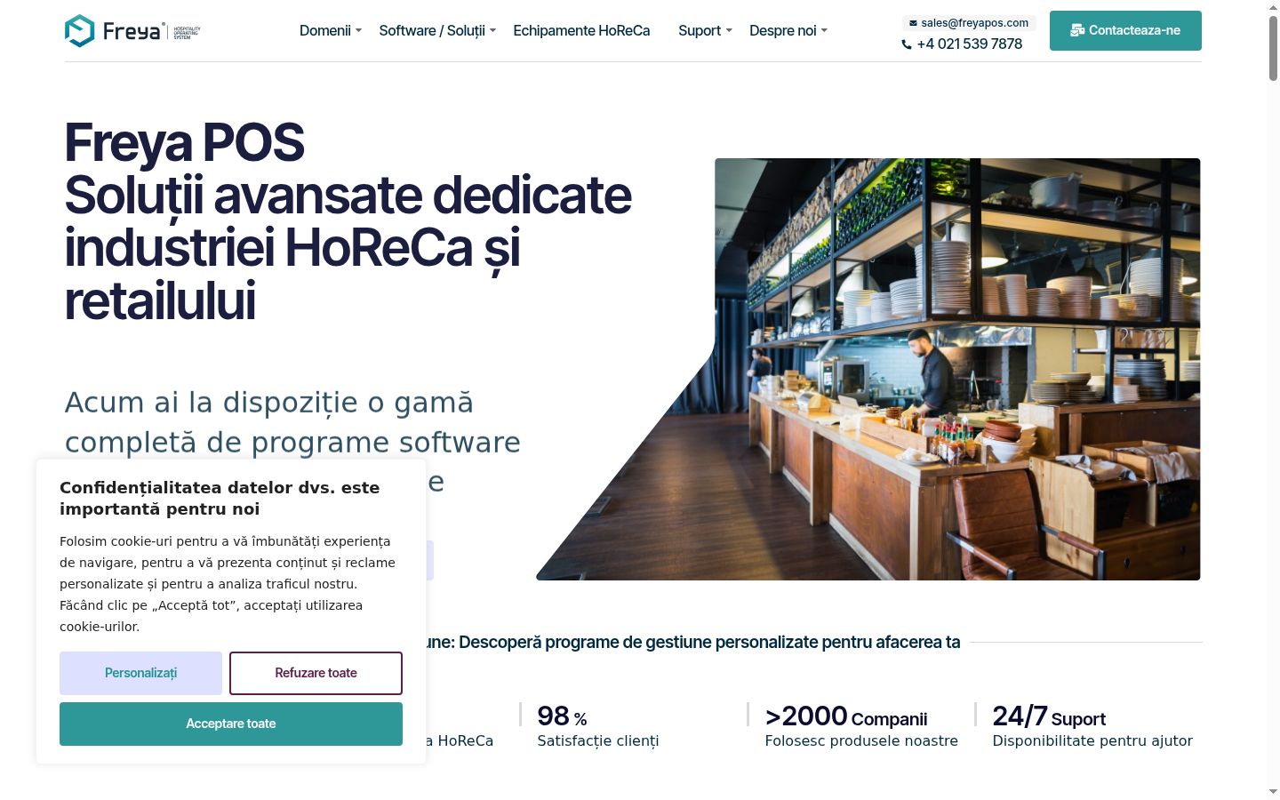 Captura de ecrã do banner de consentimento apresentado antes de qualquer interação