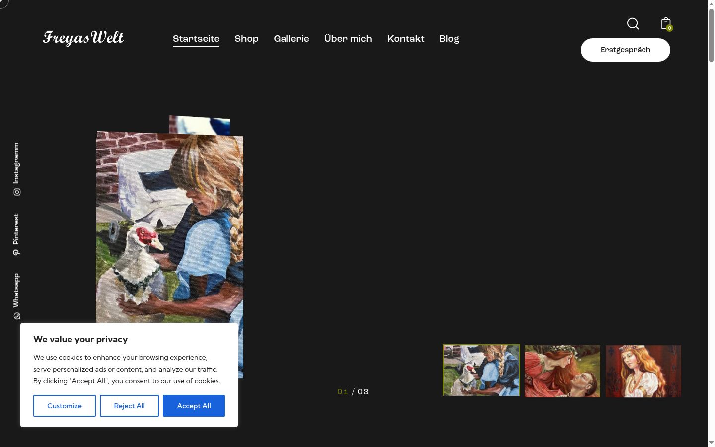 Captura de pantalla del banner de consentimiento mostrado antes de cualquier interacción