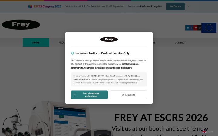 Screenshot of freymedical.eu