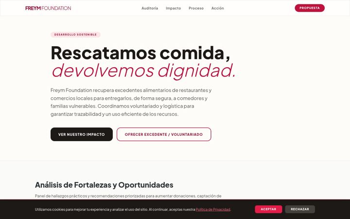 Screenshot of freymfoundation.org