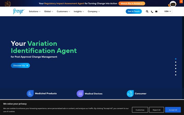 Screenshot of freyrsolutions.com