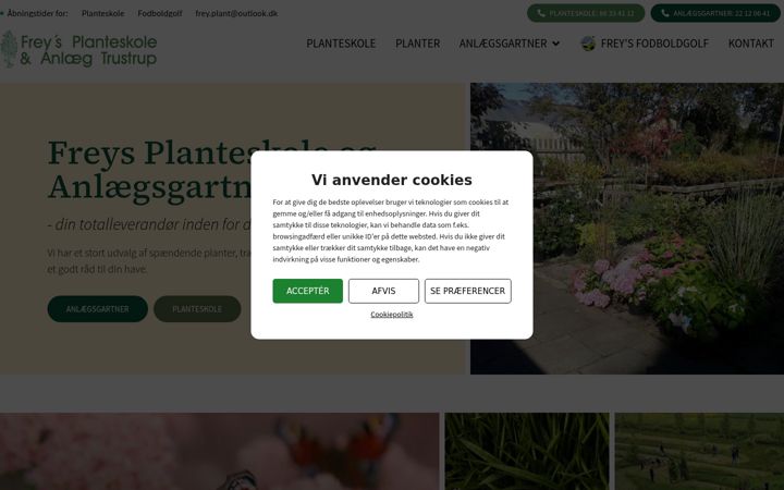 Screenshot of freysplanteskole.dk