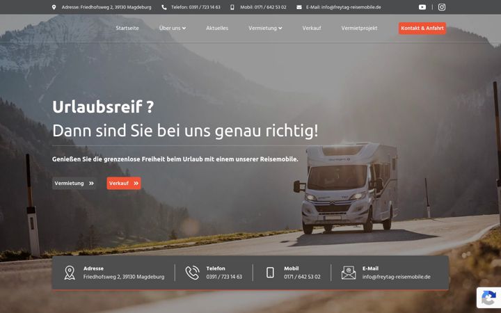 Snimka zaslona za freytag-reisemobile.de