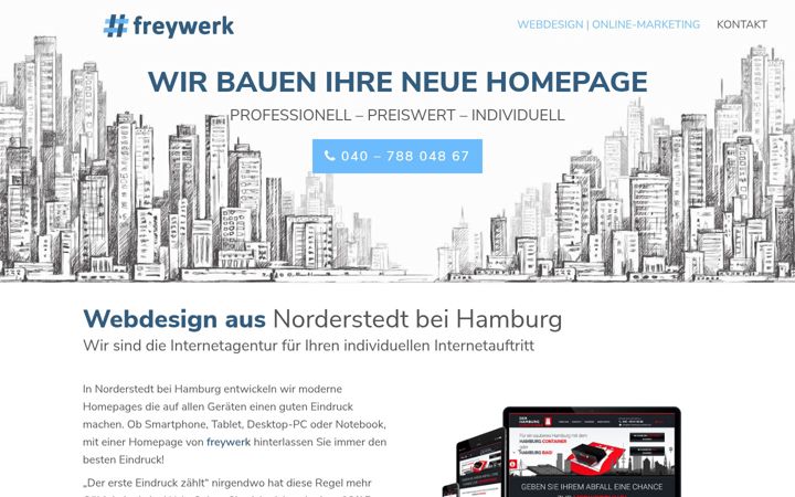 Posnetek zaslona freywerk.de