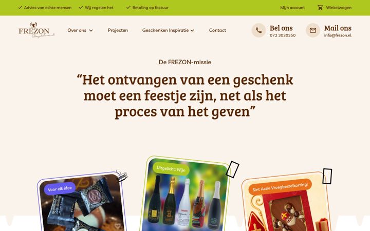 Screenshot of frezon.nl